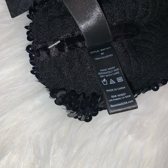 NWT BLACK sequin skirt or bandeau. - Picture 3 of 3
